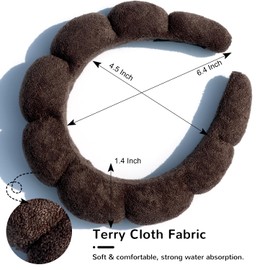 HitModa Spa Headbands for Washing Face or Facial Makeup Headbands Bubble Skincare Headbands Drunk Elephant Terry Cloth Puffy Headbands for Mask Skin Treatment