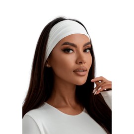 Bodya Women's Wide Elastic Soft Headband Hair Band Banda Bone White