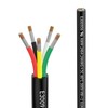 Matugajp 24awg 0.2mm² Electrical Wire 5 Core Extension Cable 10feet