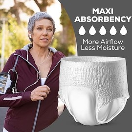 ViraCare 14 x Incontinence Maxi Pants Women and Men | Adult Pull Ups | Adult Nappies | Maxi Absorbency and Odour Free | Adults Pants | Waist Size Medium 65-135 cm | (Medium, 1 Pack of 14)
