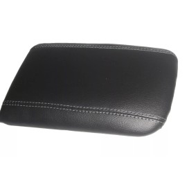 Kar Designers Fits 04-08 Mazda RX-8 Real Leather REAR Center Console Lid Cover w/Gray Stitch