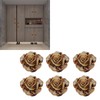 6Pcs Cabinet Knob Rose Flower Shape Delicate Ceramic Knob for