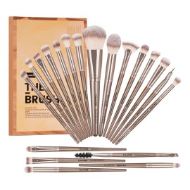 Brochas Maquillaje Profesional Maange Brocha Para Base Pincel Para Delinear Ojos Brochas Kabuki Mag5748 Set De 20 Brochas Dorado Kit De Brocha Maquillaje Profesional Para Pintacaritas Herramienta