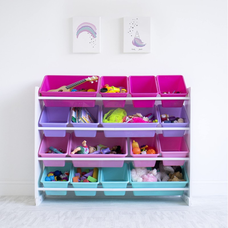 Humble Crew Supersized Toy Storage Organizer with 16 Removable Bins,