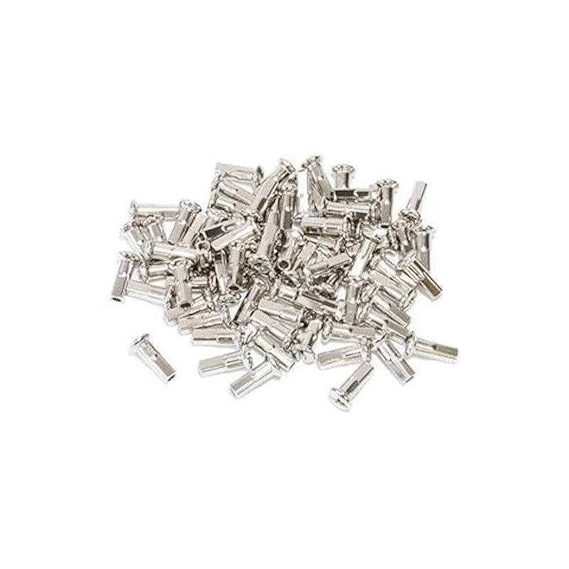 Star Spoke Brass Nipple Silver #13 13BR (Pack of 72)