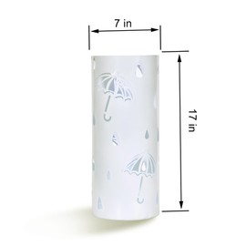 BEWBBAT Umbrella Stand Rack for Entryway, Freestanding Round Metal Umbrella Holder, Rain Collection Umbrella Organizer Bin for for Can Walking Stick, Home Office Decor, Hold 4-5 Umbrellas