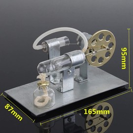 LetCart Hot Air Stirling Engine Model, Metal Stirling Car Engine Steam Power, Physical Model, Toy Collection, Home Office, Collectable, Gift,