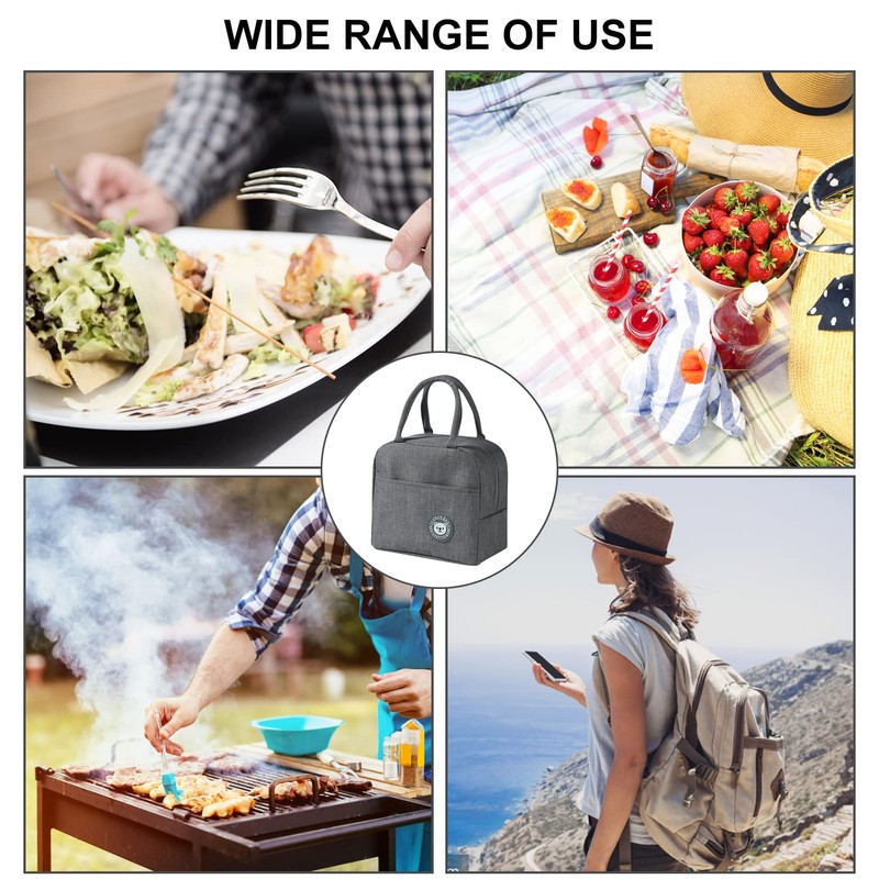 Insulated Lunch Bag with 3-Piece Cutlery (Boxed) Waterproof Leak-Proof Cool