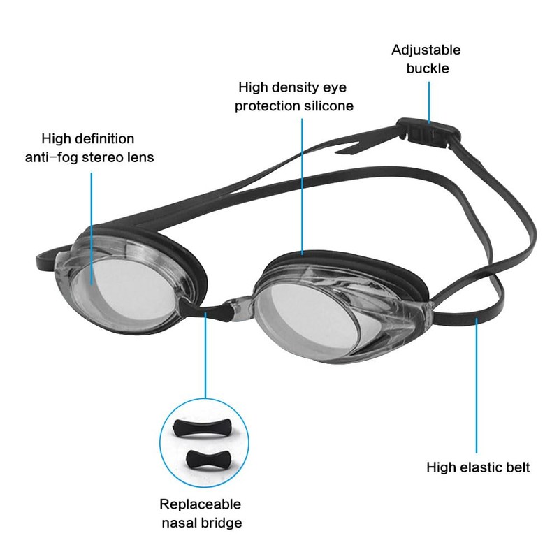 JZS Swimming Goggles Polarized Goggles Swimming for Men Women Anti-fog