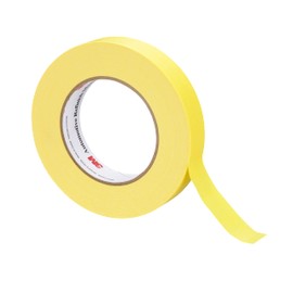 3M Automotive Refinish Masking Tape 06653, 388N, Yellow Color, Water Resistant, Multi-Purpose, 24 mm x 55 m | 3M