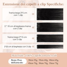 8 Pieces 8 Inch 45g Clip in Remy Human Hair Extensions with Clip in Extensions #01 Black