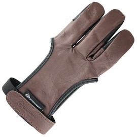 longbowmaker Traditional Shooting Glove 3 Finger Leather Archery Gloves Finger Protection AG31M