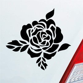 Hellweg Druckerei Car Sticker Rose Flower Nature Spring Tattoo 10 x 10 cm Car Sticker Film