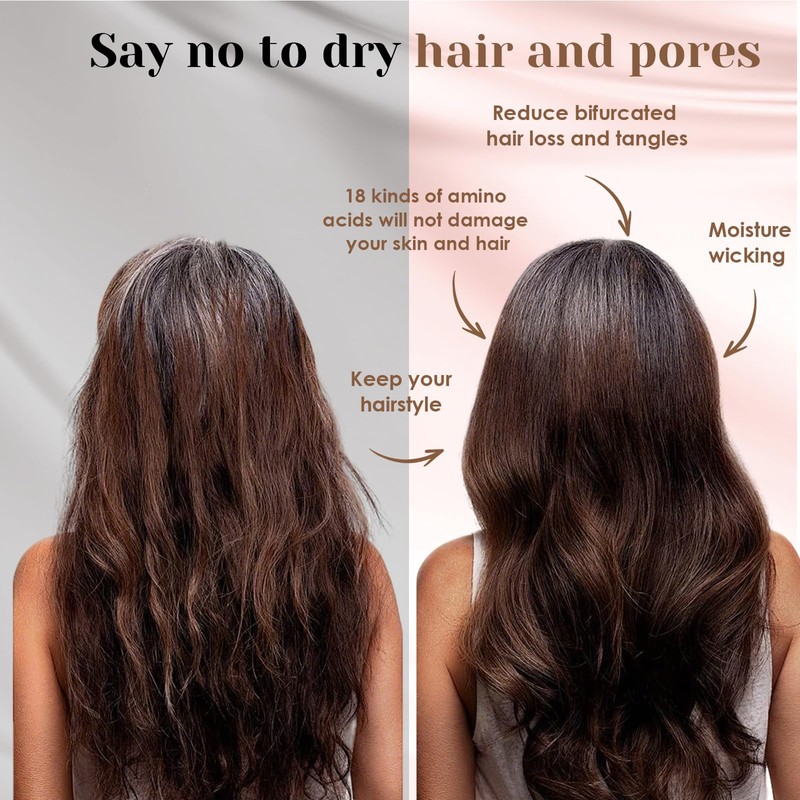 Pink Mulberry Silk Sleep Cap with Elastic Band, Non-Slip Headwear,