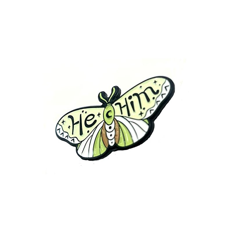 Pronouns Metal Enamel Pin Badge He/Him Metal, Metal