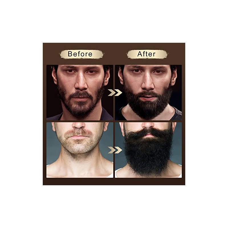 POP MODERN.C Beard Growth Kit Beard Grooming Kit 6pcs Beard