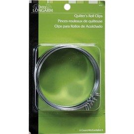 Dritz Longarm 3701 Quilter's Roll Clips (6-Count), Silver