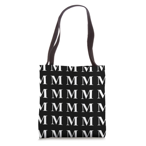 Letter M Classic Font Typography Minimalist Aesthetic Style Tote Bag