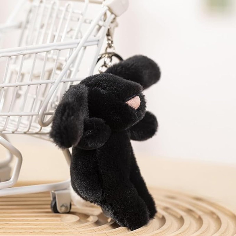 LOHGOU Cute Mini Rabbit Keychain Stuffed Rabbit Bag Decoration Fluffy