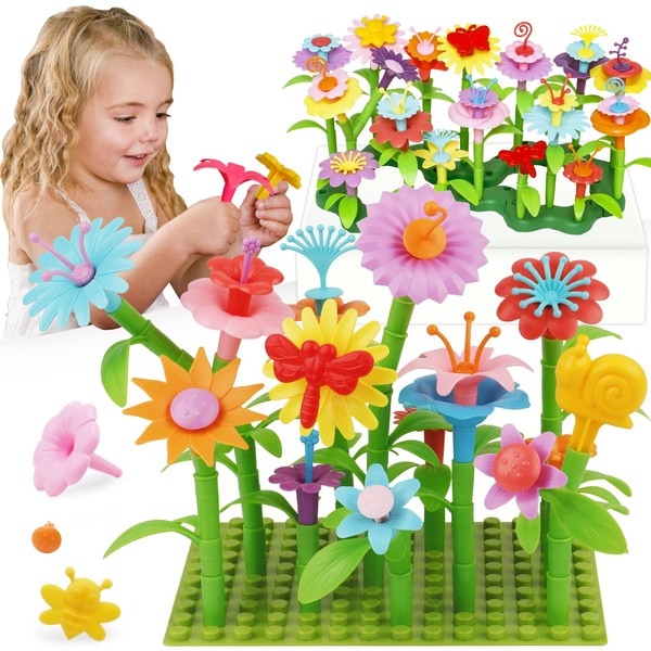 IQKidz 3-6 Years Old Toddler Toys - Flower Garden Building