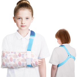 GAOUREL Kids Arm Sling Shoulder Immobilizer, Suitable for Children with Shoulder, Arm, Wrist, Elbow Injuries, Boys and Girls, Both Hands Compatible (Cotton, XS)