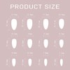Ruzister 24 Pieces Push On Almond Nails Shiny False Nails