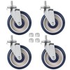 FLKQC 4Pack Shopping Cart Replacement Casters, 5-Inch Swivel Casters with