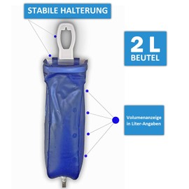 Travel Irrigator Complete – 2 L – Made of Plastic, For Gentle Intestinal Cleansing at Home or on the Go Enema Set Intestinal Rinse Intimate Shower
