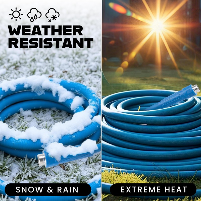 INVICTUS 100 Ft Garden Hose with Sprayer Nozzle, 2-Layer Heavy