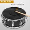 "14x5.5in Beginner Student Black Snare Drum Set with Drumstick Holder