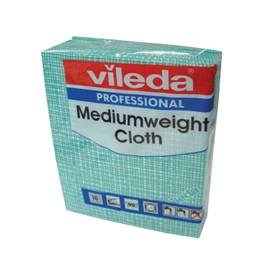 Vileda 106401 Medium Weight Cloth, Green (Pack of 10)