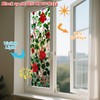 IVN Stained Glass Window Film 17.7x39.3 inch Red Roses Window