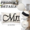 SmoothNovelty 2 Pcs 3D Embroidery Mr and Mrs Pillow Covers