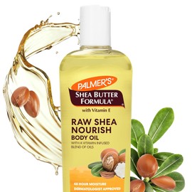 Palmer's Shea Formula Raw Shea Body Oil, Aceite Humectante Corporal con Manteca de Karité y Vitamina E, Absorción Instantánea, Dermatológicamente Probado, 250ml