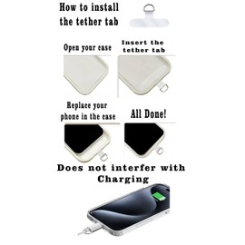 Hidden Hollow Beads Cell phone charm Wrist strap tether tab wristlet anti-drop hands free fits most cases and accessories (Stainless Steel Chain)