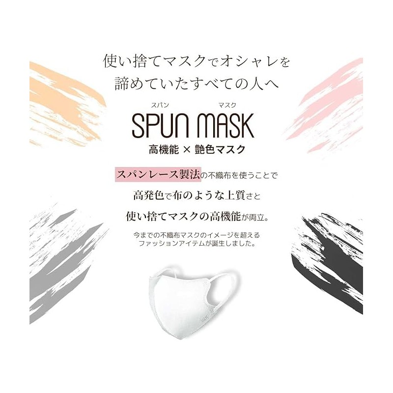 iSDG 3-Dimensional Spunlace Non-Woven Color Mask, Large SPUN MASK, Individual