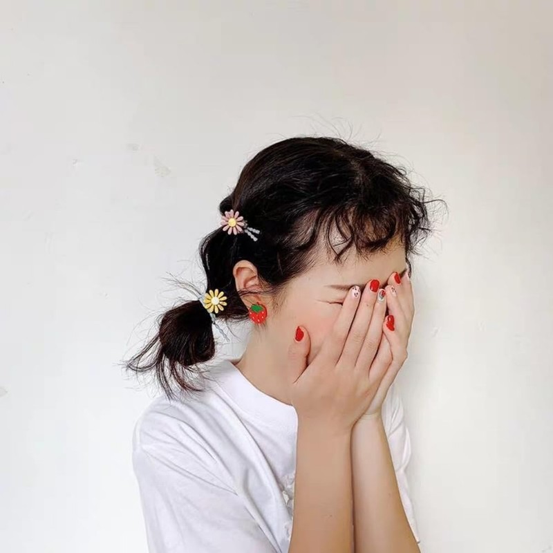 FASELE ヘアゴム ゴム 髪ひも ヘアアクセサリー まとめ髪 キッズ 小学生 フラワー 女の子