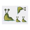 4 x 'Grumpy Green Slug' Temporary Tattoos - Water Resistant,