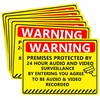 24 Hour Audio and Video Recording Warning Stickers 5x7 Inch
