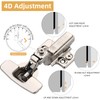 Furniware 10 Pack Frameless Inset Soft Close Cabinet Hinges, Speed