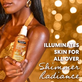 Cocoa Butter Formula Shimmer Body Oil with Vitamin E, 5.1 Fl Oz, Radiance Body Oil for Glowing Skin, Enhances Dark Tones & Tans, Hydrating