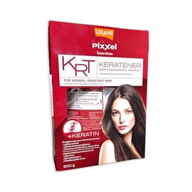 Lolane Pixxel Keratener Hair Straightening Cream Normal Resistant Hair Treatment, White