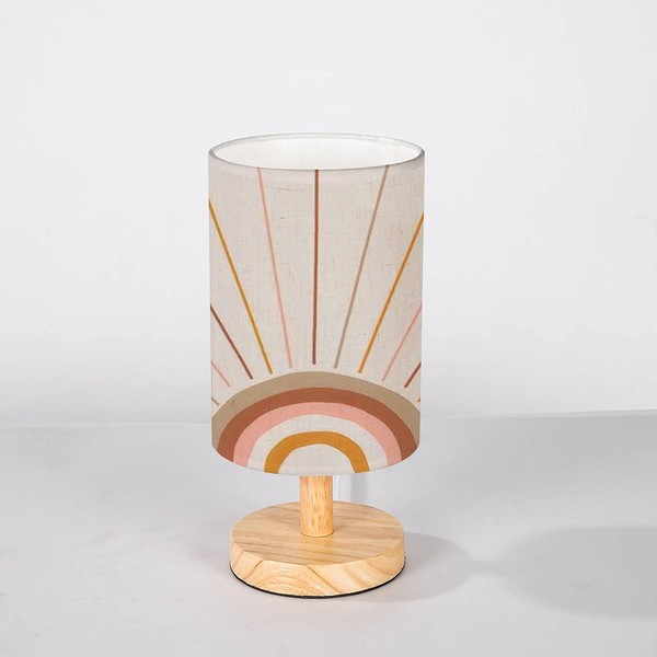 Minimalist Bedside Table Lamp Boho Magic Rainbow Sun and Rays