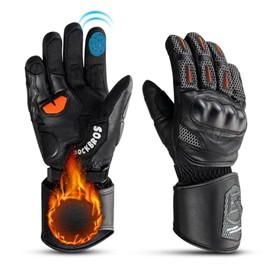 ROCKBROS Cycling Gloves Winter Thermal Bike Full Finger Gloves with Touchscreen Function Protective Bicycle Gloves for Riding Racing Hiking Skiing Karting
