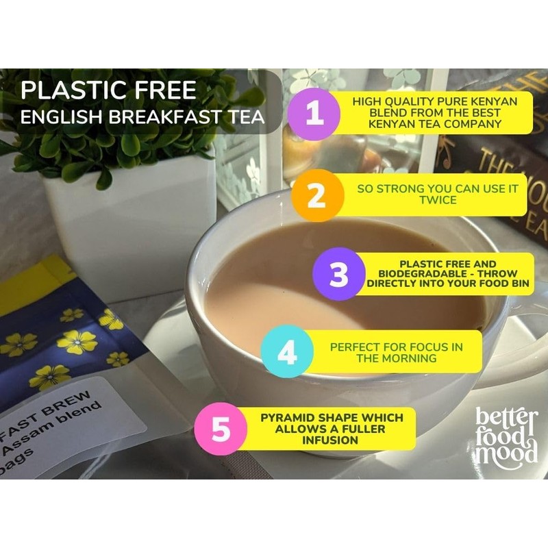 Better Food Mood Premium English Breakfast Tea | 15 Kenya