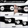DLTAY Black and Grey Hookless Shower Curtain with Snap in