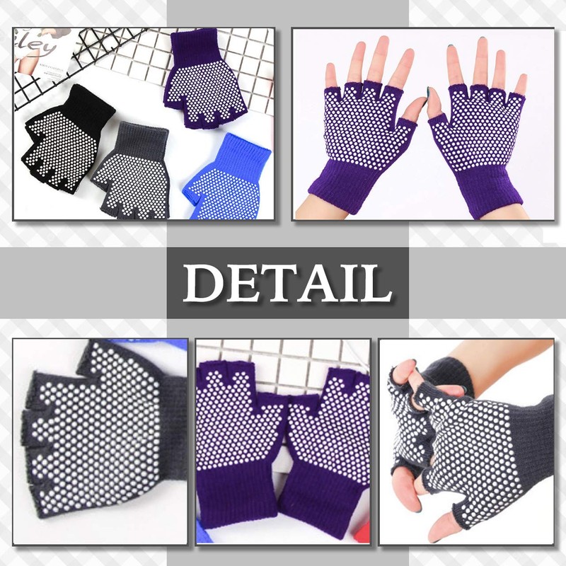 CHROME CRANE TB012 Men's Gloves, Half Finger, Fingerless, Fleece Lined,