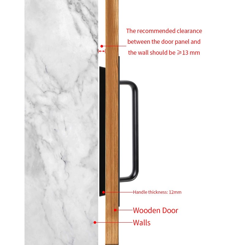 BaiNong 12" Heavy Duty Sliding Barn Door Handle and Pull,Double