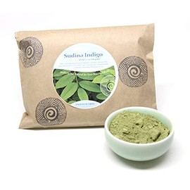 Organic Indigo Powder For Hair (100 grams) - dye shades of red hair color - brown hair color and black hair color - Sudina Indigo