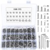 1500 Pcs Hex Socket Screws, Nuts and Washers Assortment Kit,